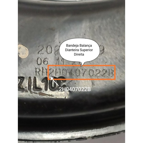 Bandeja Suspensao Amarok 2.0 Direita 2011/2023 2h0407022b