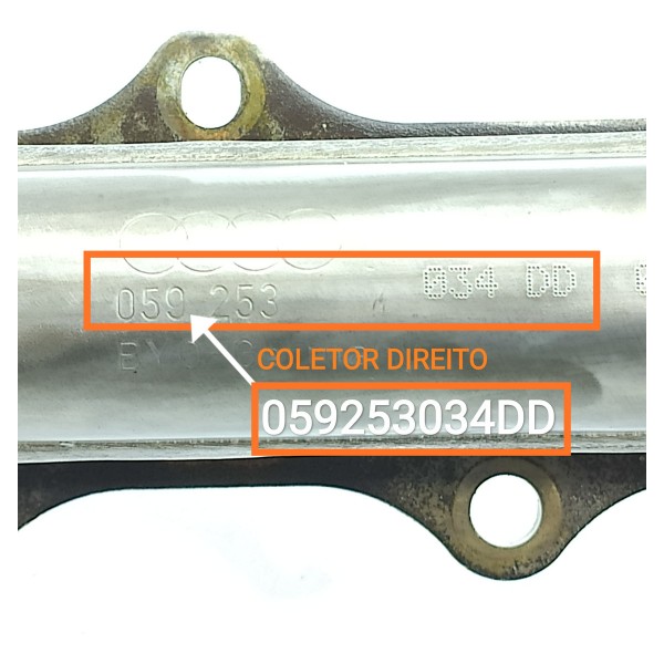 Coletor Escape Amarok 3.0 V6 Direito 2017/2023 059253034dd