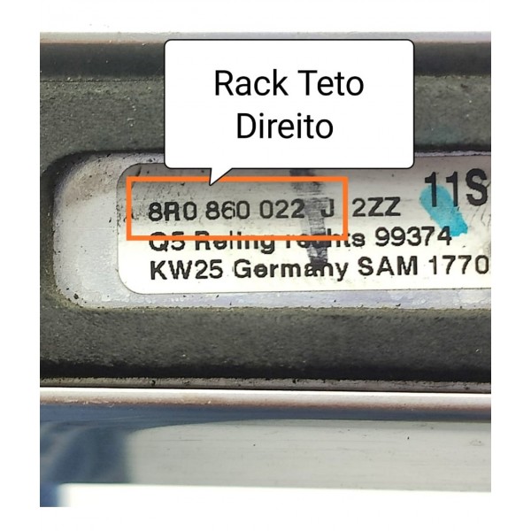 Rack Teto Audi Q5 Direito 2011 2012/2016 8r0860022j Prateado