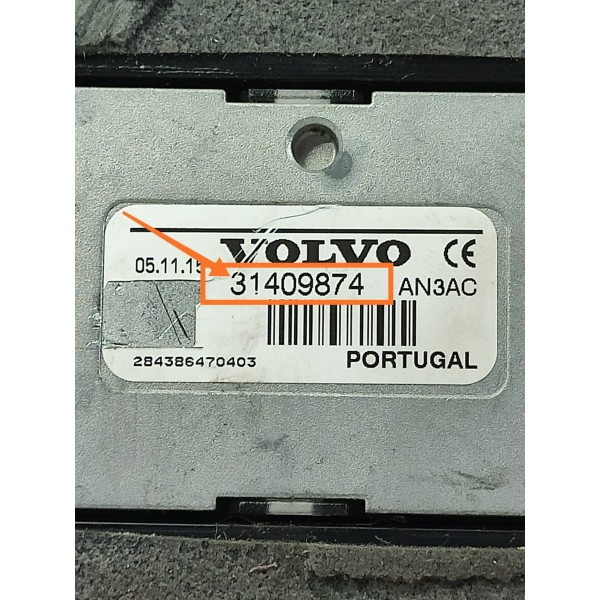 Antena Teto Volvo V60 S60 Xc60 2011/2018 31409874 Preto
