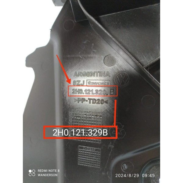 Defletor Radiador Amarok 2010/2016 2h0121329b