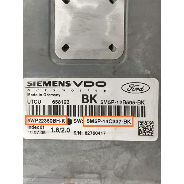 Modulo Cambio Ford Focus 2.0 Auromatic 2009/2013 5wp22350bhk