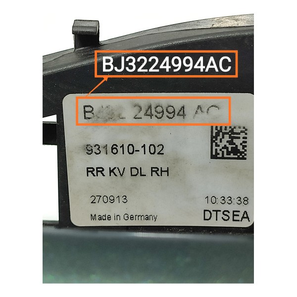 Macaneta Externa Evoque Traseira Direita 2011/19 Bj3224994ac