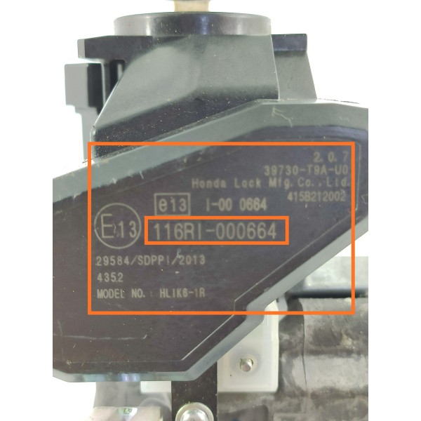 Cilindro Ignicao Chave Honda Hrv 2015/2021 116ri000664