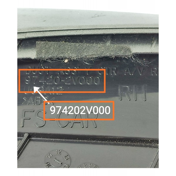 Difusor Ar Central Veloster 2011/2014 847402v100