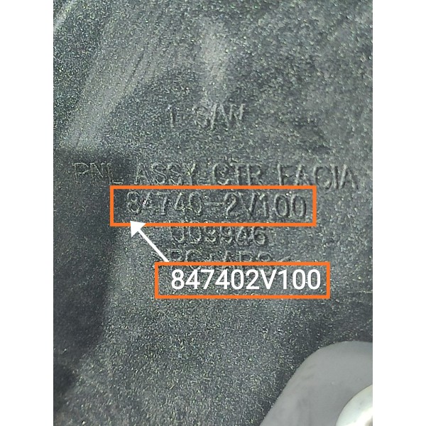 Difusor Ar Central Veloster 2011/2014 847402v100