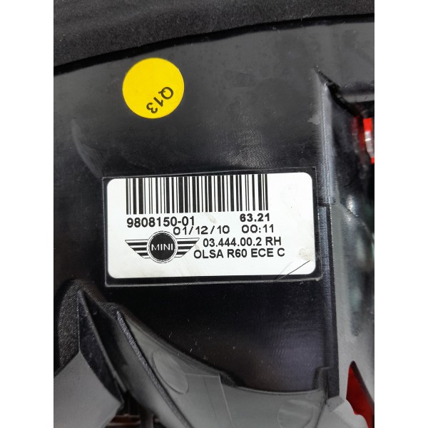 Lanterna Mini Cooper S Countryman Direita 11/16 980815001 Dt Direito/passageiro Vermelho