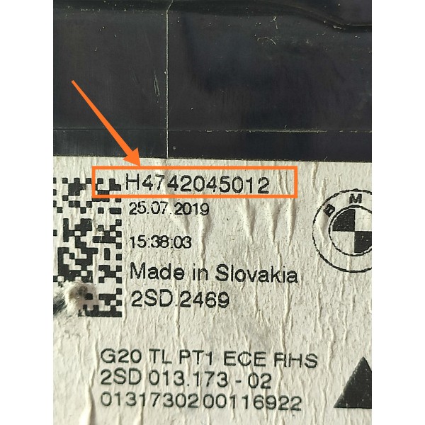 Lanterna Bmw 320i 330i G20 Direita 2019/2023 H4742045012 Direito/passageiro Vermelho