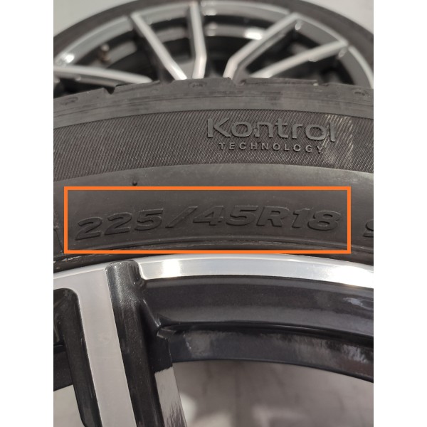 Jogo Roda Pneu Bmw 320i Sport 225/45/18  2019/2025 Orig Prateado