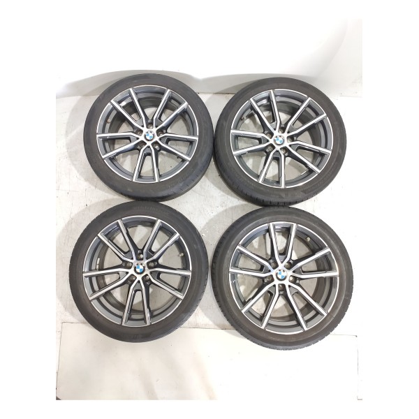 Jogo Roda Pneu Bmw 320i Sport 225/45/18  2019/2025 Orig Prateado