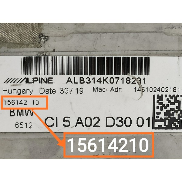 Modulo Multimidia Bmw 320 G20 2019/2025 15614210