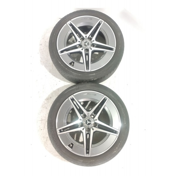 Jogo Rodas Pneus Mercedes Benz C200 Aro18 Amg 2022/2025 Det Prateado