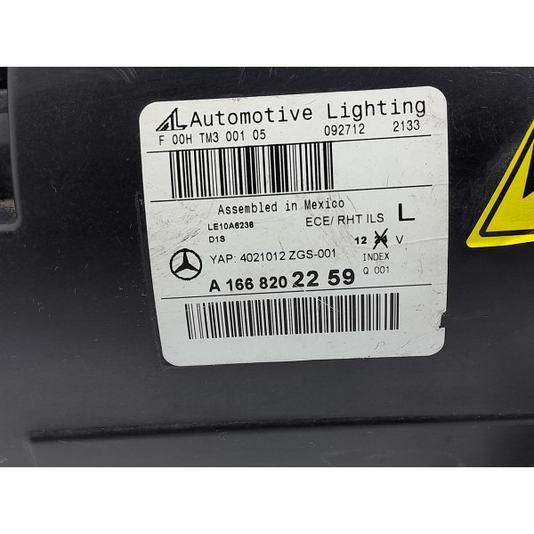 Farol Mercedes Ml350 Esquerdo 2012/2016 A1668202259 Det Esquerdo/motorista