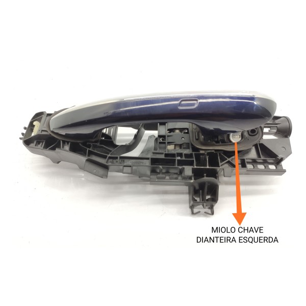 Macaneta Externa Porta Mercedes C200 C300 Dianteir Esq 22/25 Azul Dianteira