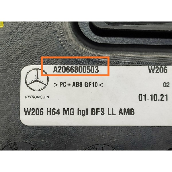 Moldura Painel Mercedes C200 Central 2022/2025 A2066800503