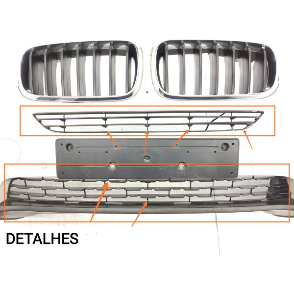 Parachoque Bmw X5 Dianteiro 2014/2019 Completo Det Branco