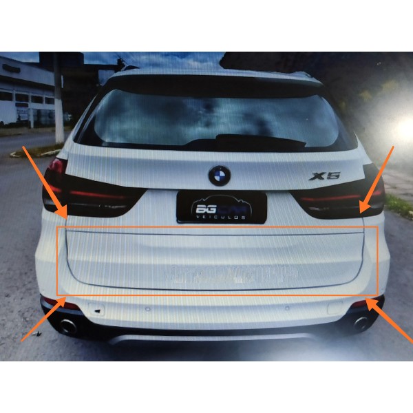 Tampa Traseira Bmw X5 Inferior 2014/2019 Lisa Branco