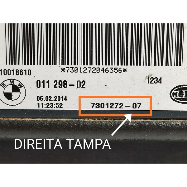 Lanterna Bmw X5 Tampa Direita Led 2014/2019 730127207 Direito/passageiro Vermelho