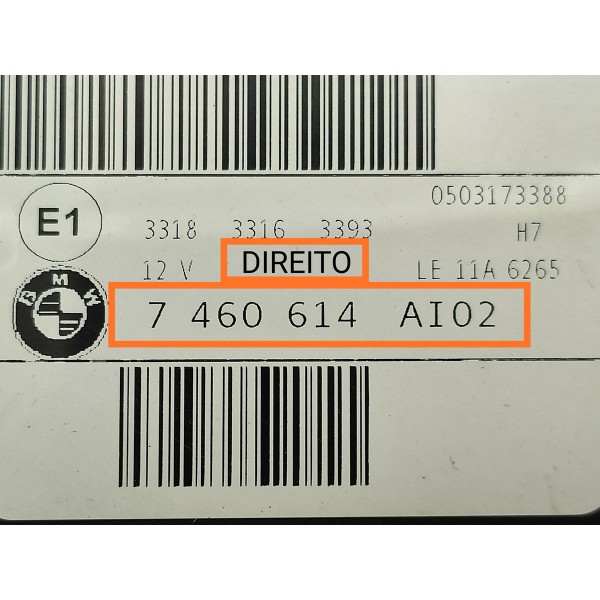 Farol Bmw X5 Direito 2014/2019 Completo 7460614 Direito/passageiro