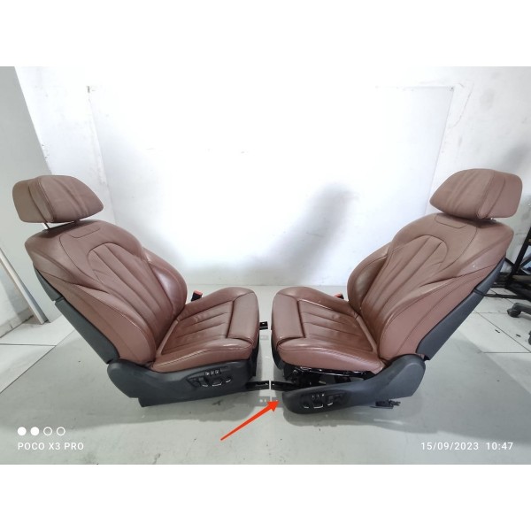 Jogo Bancos Couro Elét Bmw X5 2014/2019  7 Lugares Chocolate