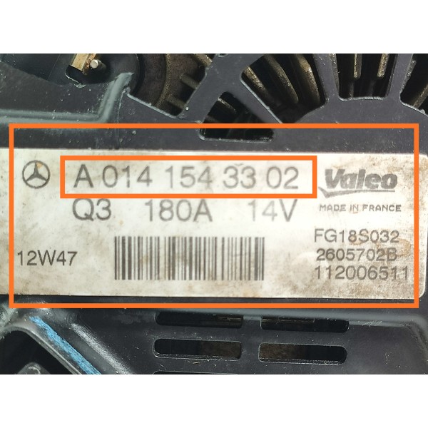 Alternador Mercedes Ml350 Slk350 2012/2016 Det A0141543302