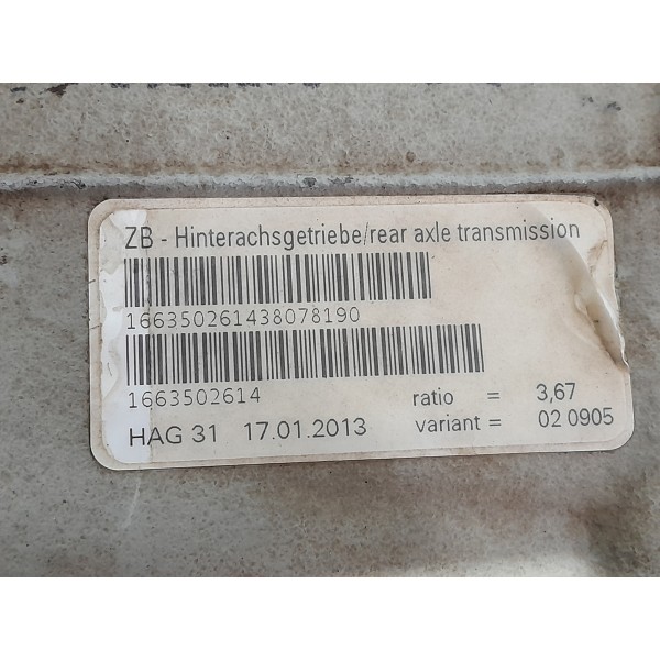 Diferencial Mercedes Ml350 3.5 Gas Traseiro 12/15 1663502614
