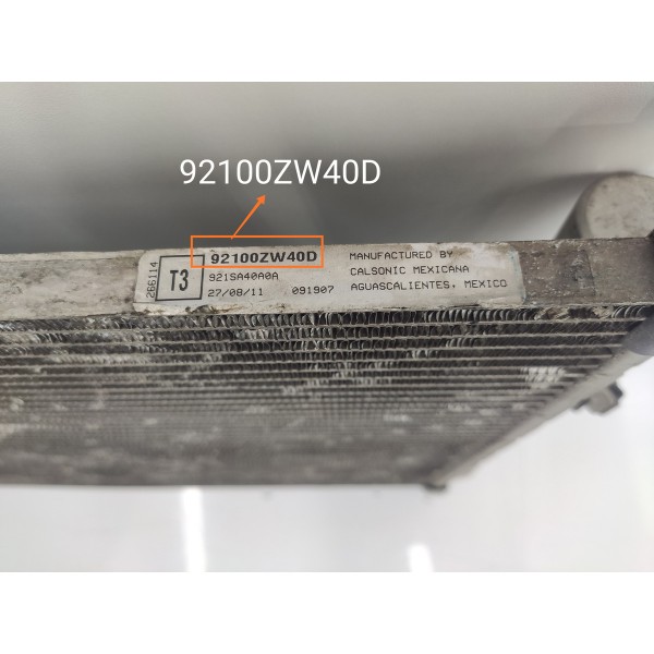 Condensador Tida 1.8 2009/2013 92100zw40d