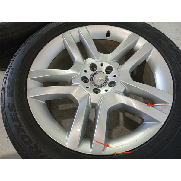 Jogo Rodas Pneus Mercedes Ml350 20/265/50 2012/2015 Det Prateado