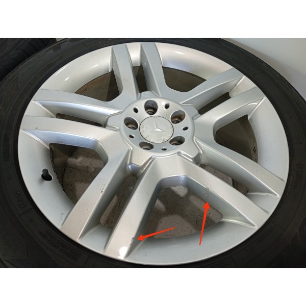 Jogo Rodas Pneus Mercedes Ml350 20/265/50 2012/2015 Det Prateado