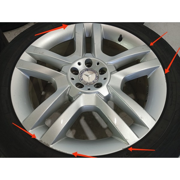 Jogo Rodas Pneus Mercedes Ml350 20/265/50 2012/2015 Det Prateado