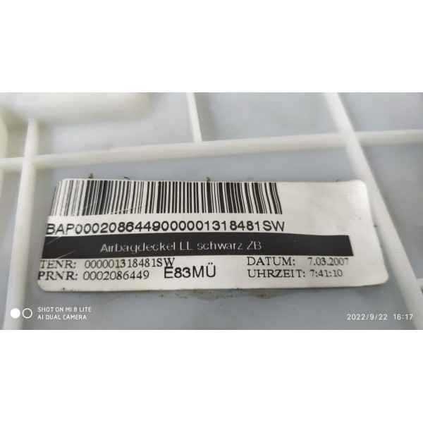 Kit Airbag Bmw X3 2007 2008 2009 2010 2011 Cinza