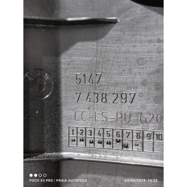 Acabamento Soleira Porta Mala Bmw 320 G20 2019/2025 7438297 Preto