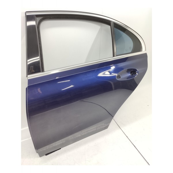 Porta Mercedes Benz C200 C300 Traseira Esq 2022/2025 Lisa Traseira Esquerda Azul-claro