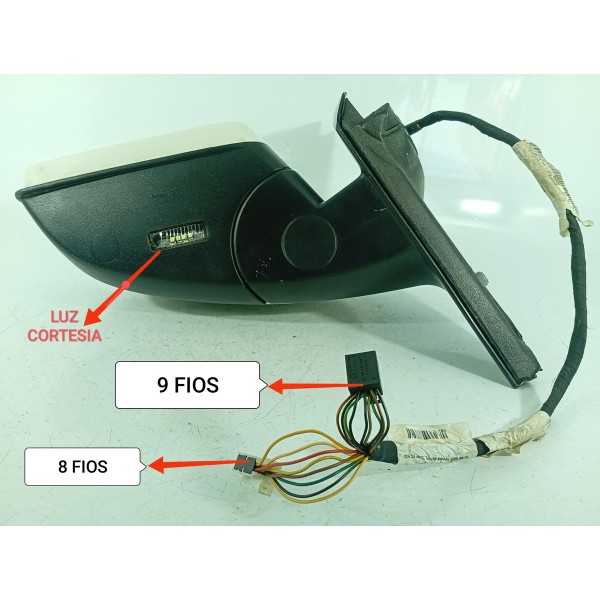 Retrovisor Mercedes Ml350 Esquerdo 2012/2015 17 Fios Orig