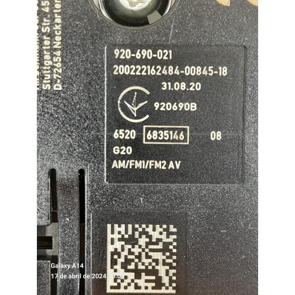 Modulo Amplificador Antena Bmw 320 G20 19/23 65206835146