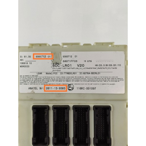 Módulo Caixa Fusivel Bmw X5 2013/2018 938371201