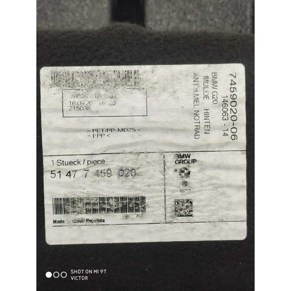 Moldura Estepe Bmw 320 330i G20 G21 2019/2025 7459020