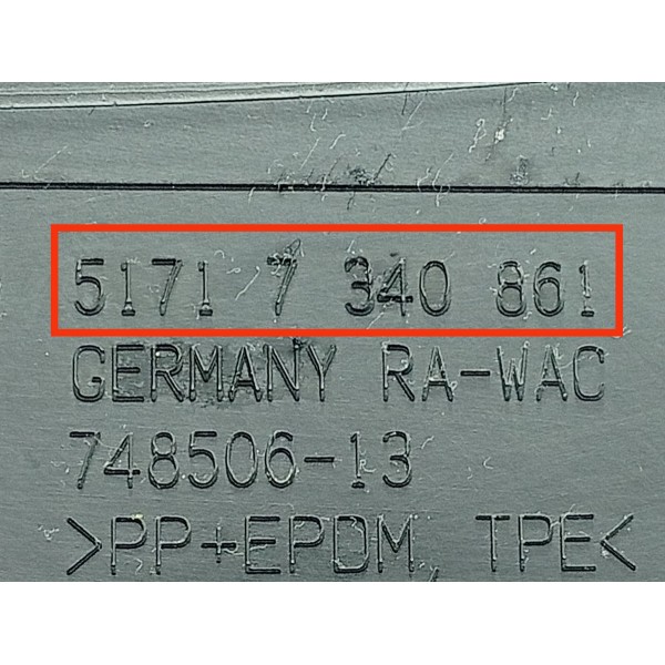 Acabamento Parabarro Bmw 320 G20 Diant Esq 19/25 51717340861 Preto