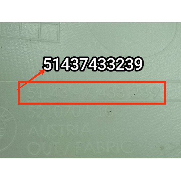 Moldura Coluna Parabrisa Bmw 320 330 Esq 19/25 51437433239 Cáqui