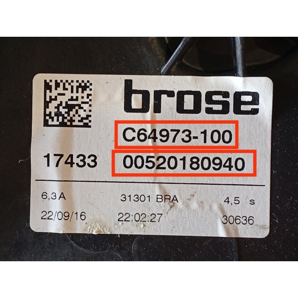 Maquina Vidro Fiat Toro Diant Esquerda 2016/2021 C64973100