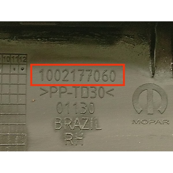 Moldura Cacamba Fiat Toro Lateral Direita 16/2021 1002177060 Preto