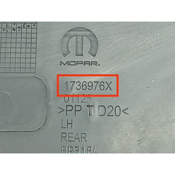 Forro Porta Fiat Toro Traseira Esquerda 2016/2021 1736976x Preto