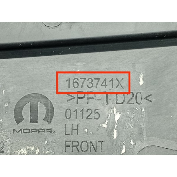 Forro Porta Fiat Toro Dianteira Esquerda 2016/2021 1673741x Preto