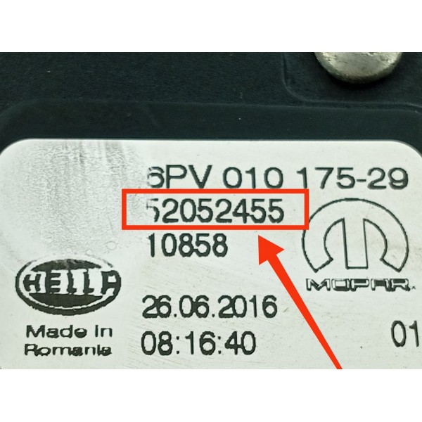 Pedal Acelerador Fiat Toro Compass Renegade 2016/21 52052455 Preto