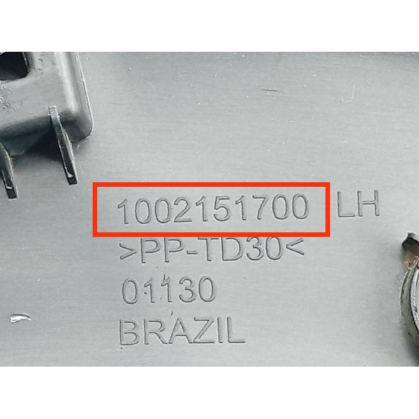 Moldura Paralama Toro Diant Esquerda 2016/21 Det 1002151700 Preto