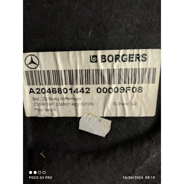 Forro Porta Malas Mercedes C180 C200 2008/2014 A2046801442
