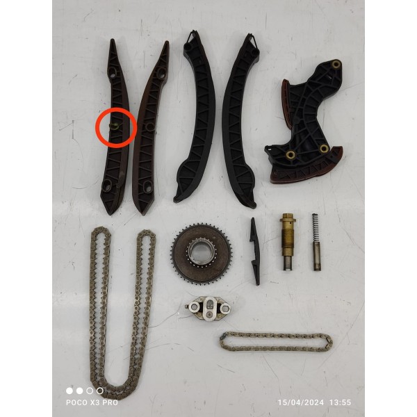 Kit Corrente Mercedes C180 C200 2011 2012 A2710300863 Verde-escuro