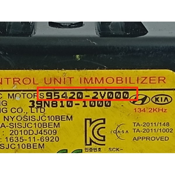 Modulo Imobilizador Hyundai Creta 2017 2018/2021 954202v000