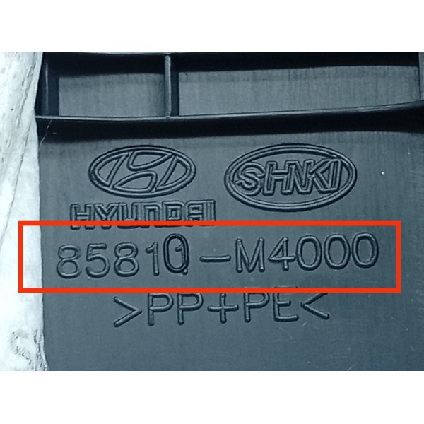 Moldura Coluna Parabrisa Hyundai Creta Esquerda 2017/2021 Preto