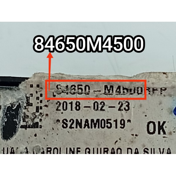 Botao Off Alarme Hyundai Creta 2017 2018/2021 84650m4500